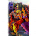 Radha Krishna Multicolor Tile - rear_view