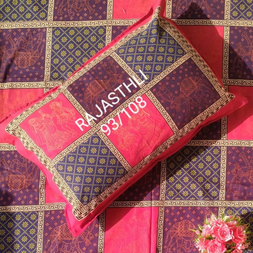 Block King Size Bedsheet - front_view