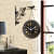 Retro Double Sided Wall Clock (Black) - photo