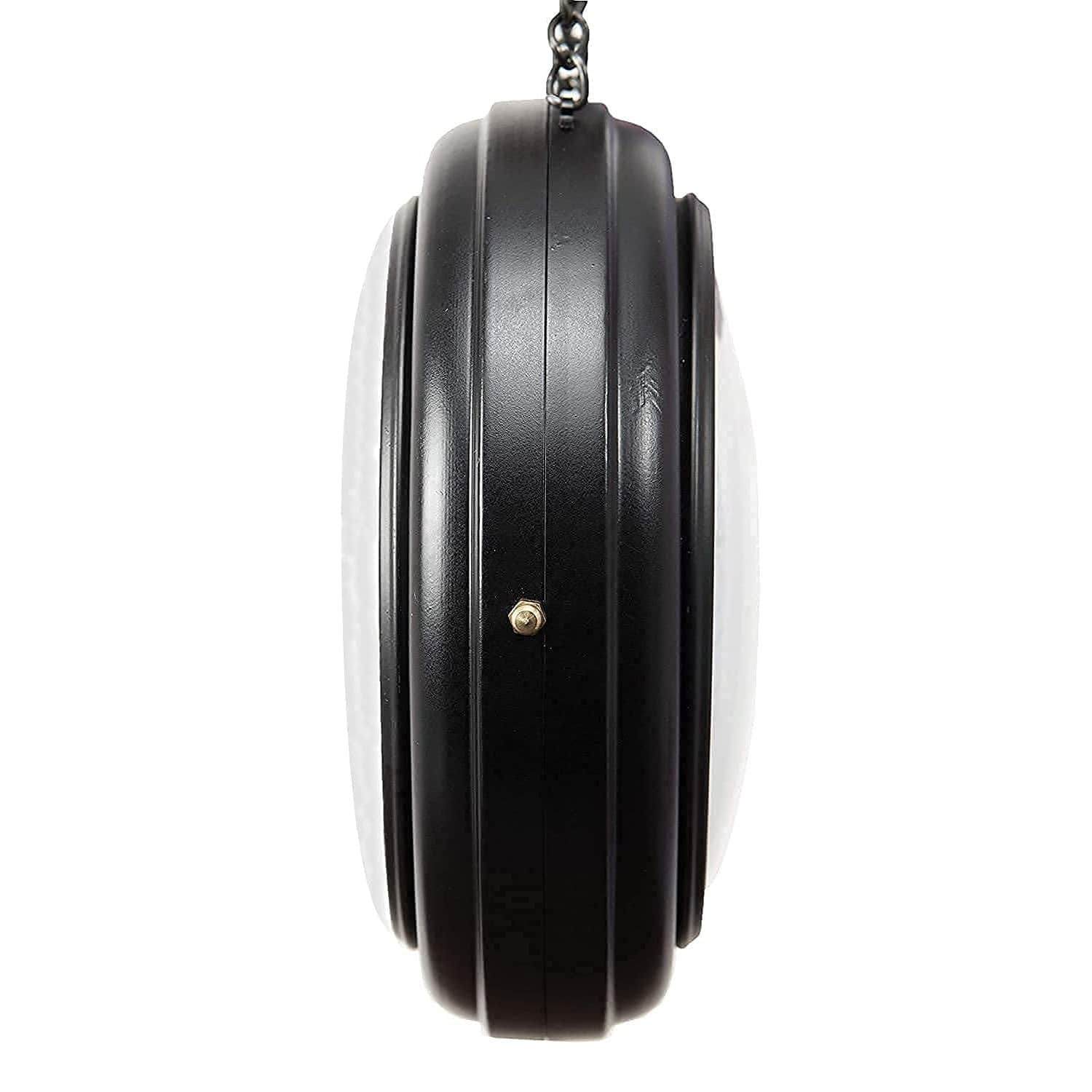 Retro Double Sided Wall Clock (Black) - left_view