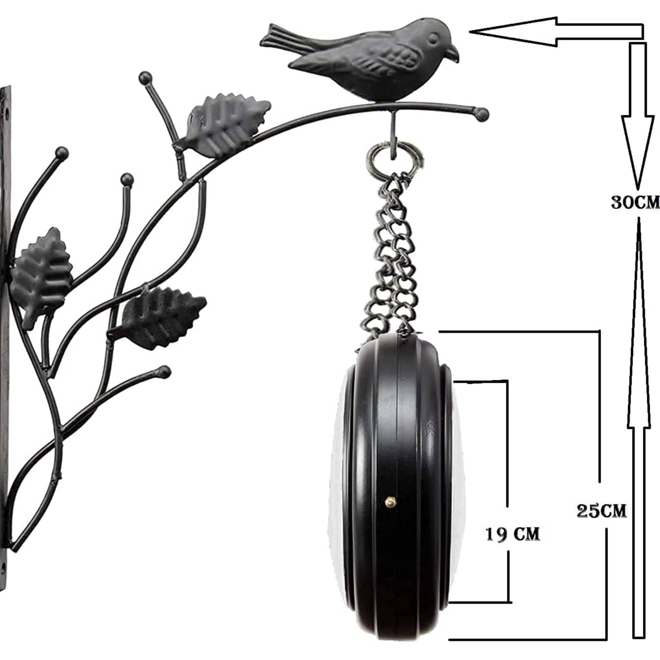 Strasbourg Round Clock With Hanging Bird