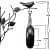 Strasbourg Round Clock With Hanging Bird - top_view