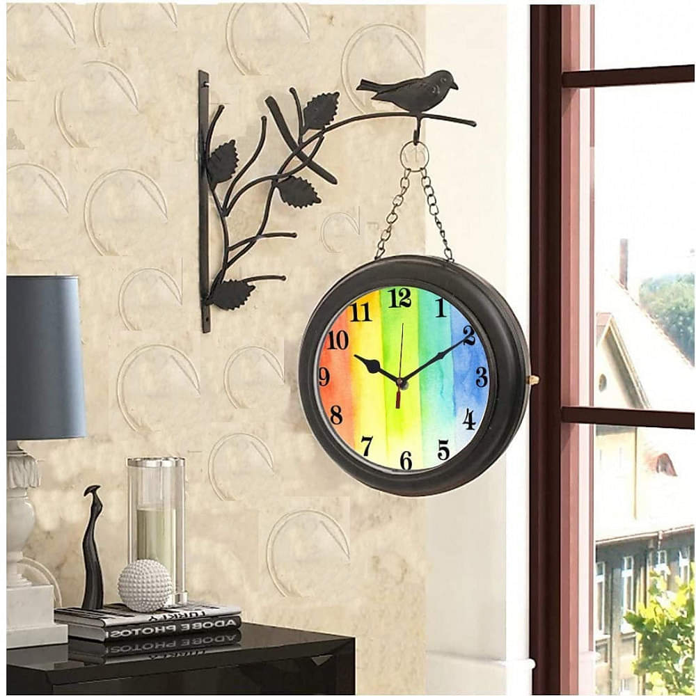 Vintage Strabourg Double Sided Clock - photo