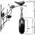 Multicolor Antique Clock with Bird - top_view