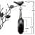 Thornley Metal Double Side Iron Wall Clock - top_view