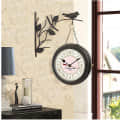 Kirby Roman Antique Double Sided Station Clock (Black, White) - photo