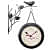 Kirby Roman Antique Double Sided Station Clock (Black, White) - front_view