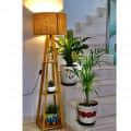 Wooden Italian Tripod Floor Lamp with Jute Shade - rear_view