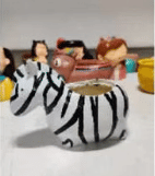 Resin Animal Shape Combo Planter- Pack of 6 - top_view
