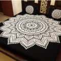 Traditional Rajasthani Print 100% Cotton Double Bedsheet - photo