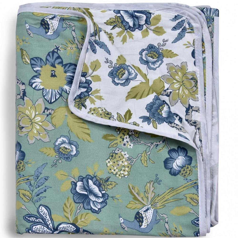 Floral Single Dohar/Blanket for AC Room /Mild Winter (Cotton, Multi-color) - photo