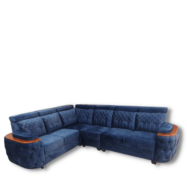 Paddington Wood Corner L Shape Sofa - rear_view
