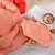 Red Plum Peach Single Bed Comforter - front_view