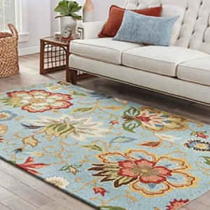 Floral  New Embossed Carved Handmade Tufted Pure Woolen Carpet - photo