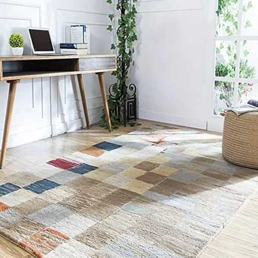 Multi-Colored Striped Hand-Tufted  Rug - photo