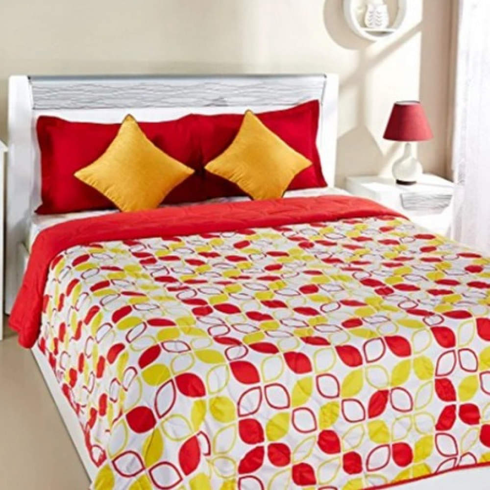 Yellow and Red, reversible Quilt - photo