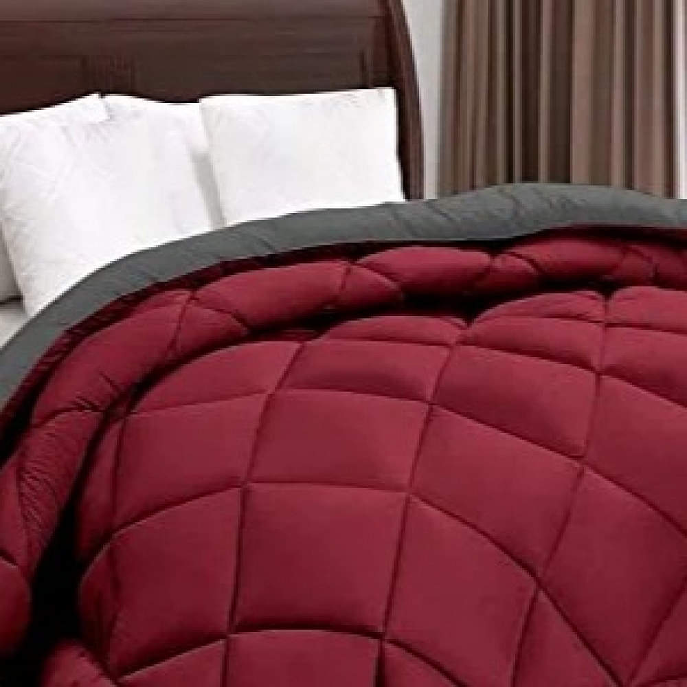 Double Bed Winter Duvet Quilt ( Red / Grey ) - photo
