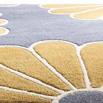 Textured Woolen Round Carpet - rear_view