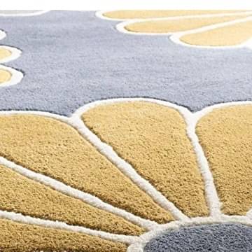 Textured Woolen Round Carpet