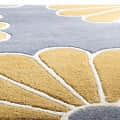 Textured Woolen Round Carpet - rear_view