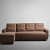 Modern Upholstered Sofa With Ergonomic Design (3+2) - top_view