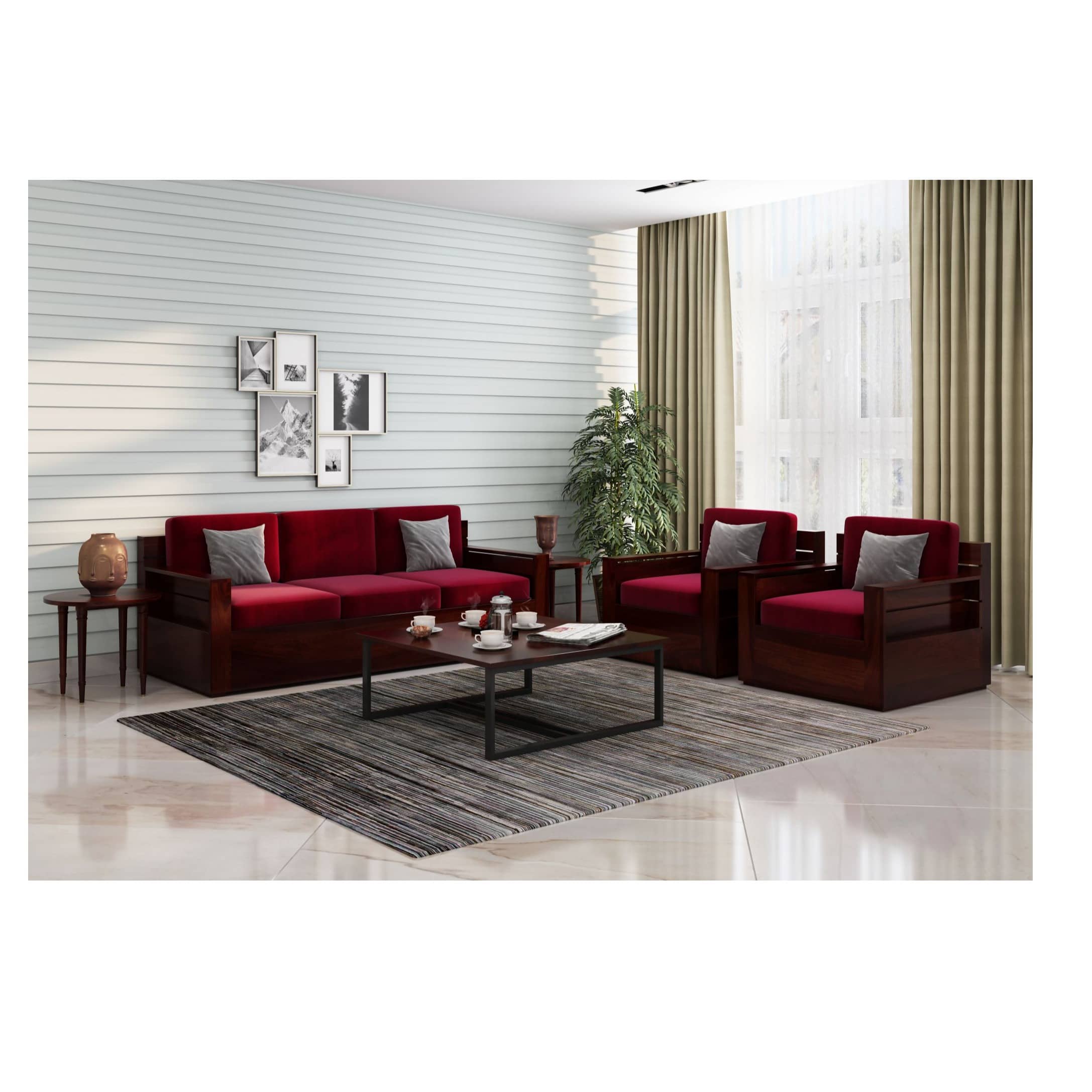 Euclid Luxury Wooden Sofa Set