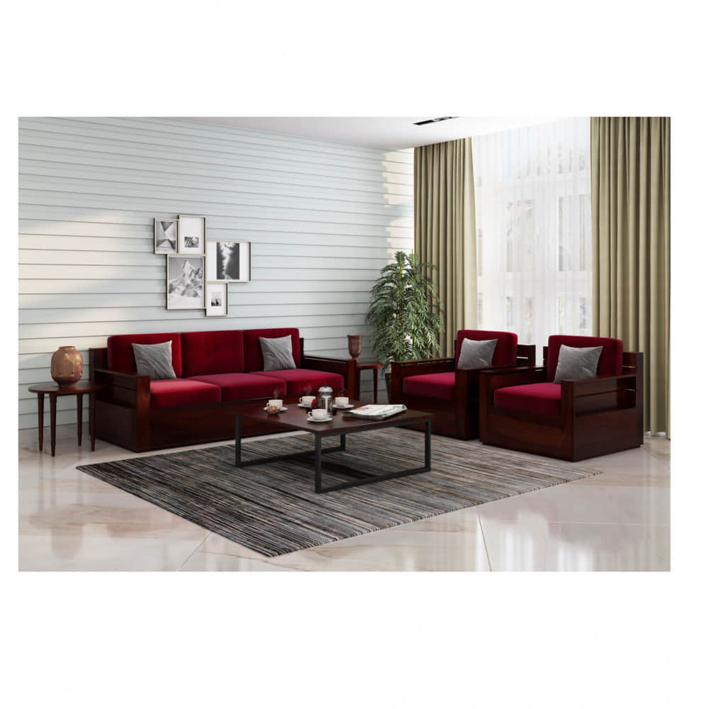 Euclid Luxury Wooden Sofa Set - photo