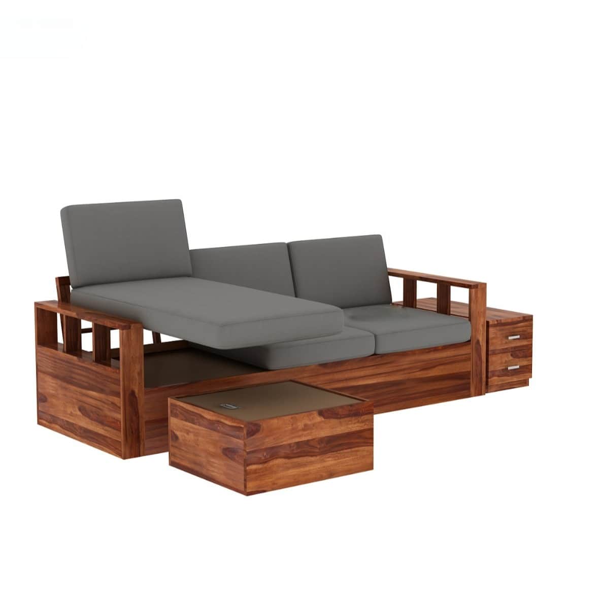Monroe L-Shaped Multifunctional Corner Sofa with Storage - front_view