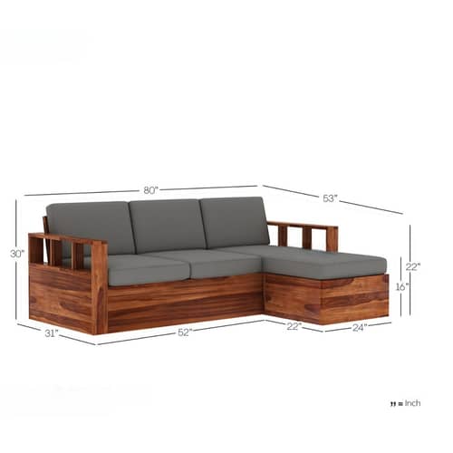 Monroe L-Shaped Multifunctional Corner Sofa with Storage