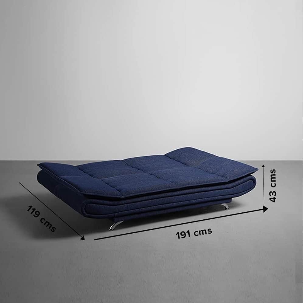 Bedford Sofa Cum Bed In Blue - top_view
