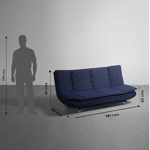 Bedford Sofa Cum Bed In Blue