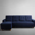 Athens Sofa with Lounger In Alice Blue Color - front_view