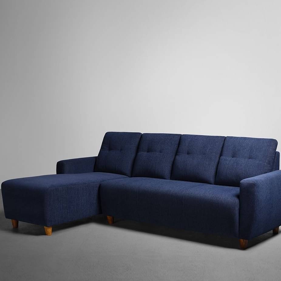 Athens Sofa with Lounger In Alice Blue Color