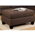 Choco Brown L Shape Sofa Set - rear_view