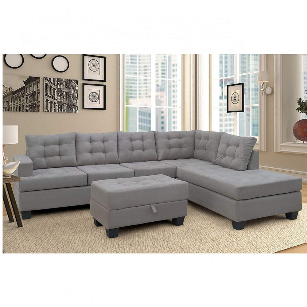 Fujairah Sectional Sofa With Storage Ottoman - photo