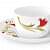 White Mini Tea Cup Imperial Saucer - photo