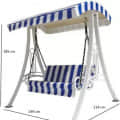 Oonjal Solid Iron 3 Seater Swing - top_view
