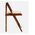 Wood Patio Folding Chair with Cushion (Set of 16) - top_view