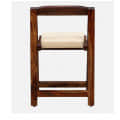 Wood Patio Folding Chair with Cushion (Set of 16) - left_view