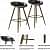 Anthrax Black Café Stool With Golden Finish Legs - left_view