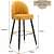 Monet Backrest Café Stool In Yellow - front_view