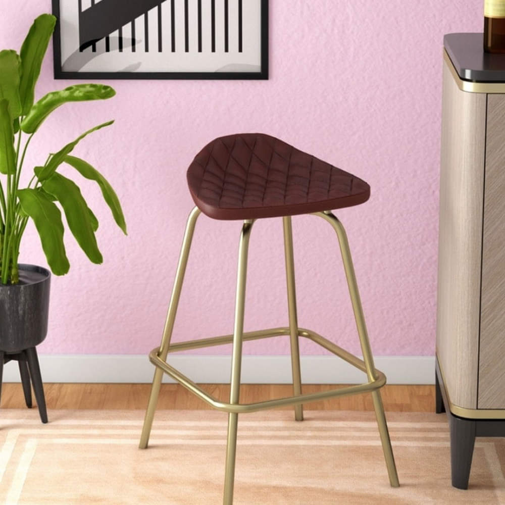 Anthrax Leather Bar Stool For Café - photo