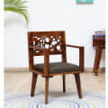 Tiffany Modern Café Chair in Dark Brown - rear_view