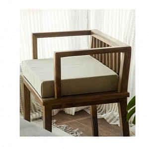 Belle Solid Wood Chair Walnut Finish - photo
