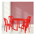 4 SEATER DINING SET IN PLASTIC - photo