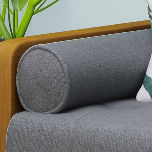 Mid Century Modern Tufted Fabric Sofa in Gray Colour