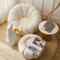 Pumpkin Lounge Sofa Set In White Colour - front_view