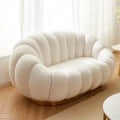 Pumpkin Lounge Sofa Set In White Colour - top_view