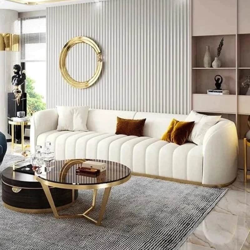 Luxury 5 Seater Leather Sofa - top_view