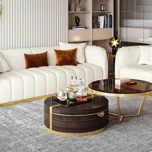 Luxury 5 Seater Leather Sofa - rear_view
